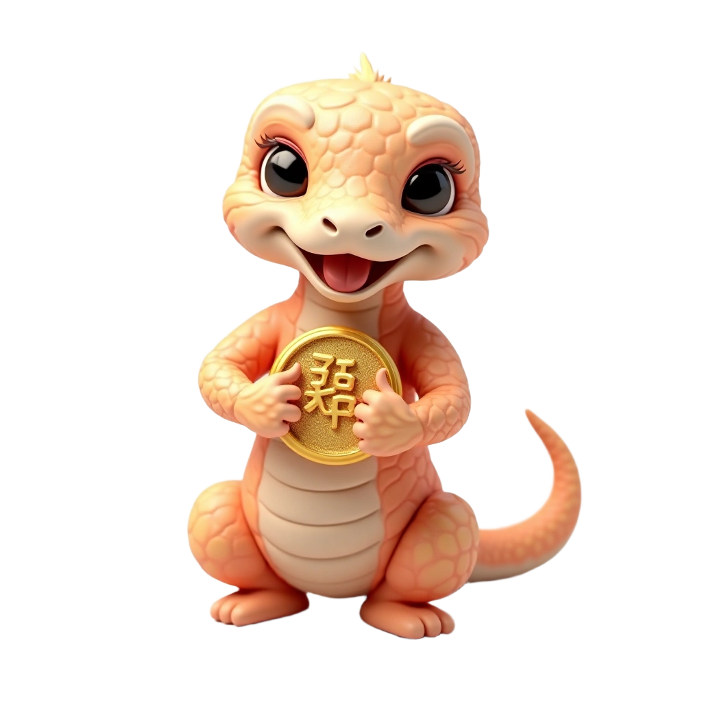 Adorable Gecko Holding a Gold Coin